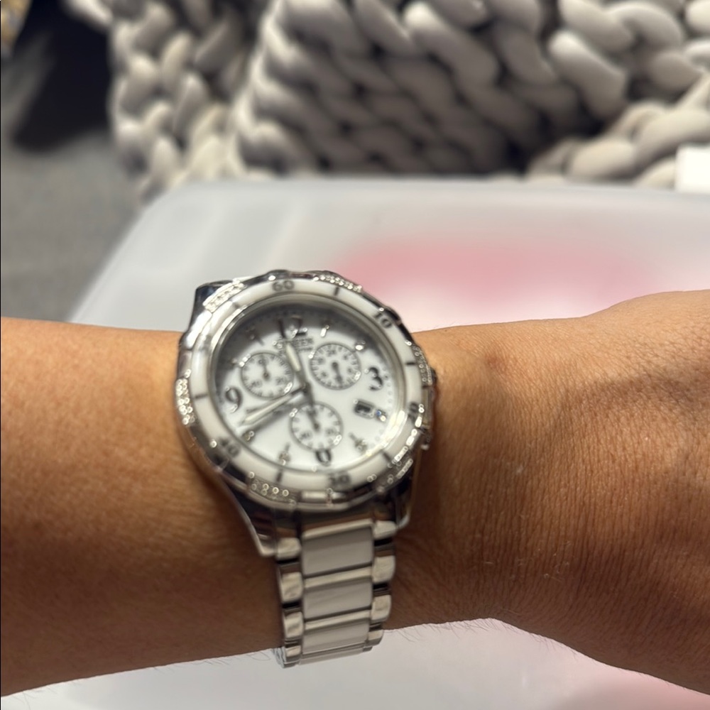 CITIZEN ECO-DRIVE Chronograph Women’s Watch Display Model.